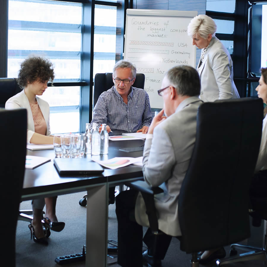 executives-in-a-meeting-looking-at-documents